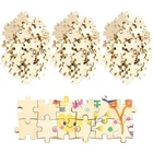 300PCS Blank Puzzle Pieces Unfinished Wooden Puzzle for DIY Crafts Arts