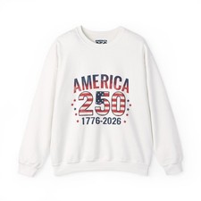 America 250 1776-2026 Crewneck Sweatshirt  Patriotic Independence Day