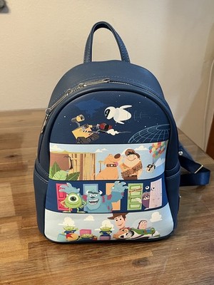Loungefly Disney Pixar Panel Scene Mini Backpack Toy Story Monsters Inc. WALL-E