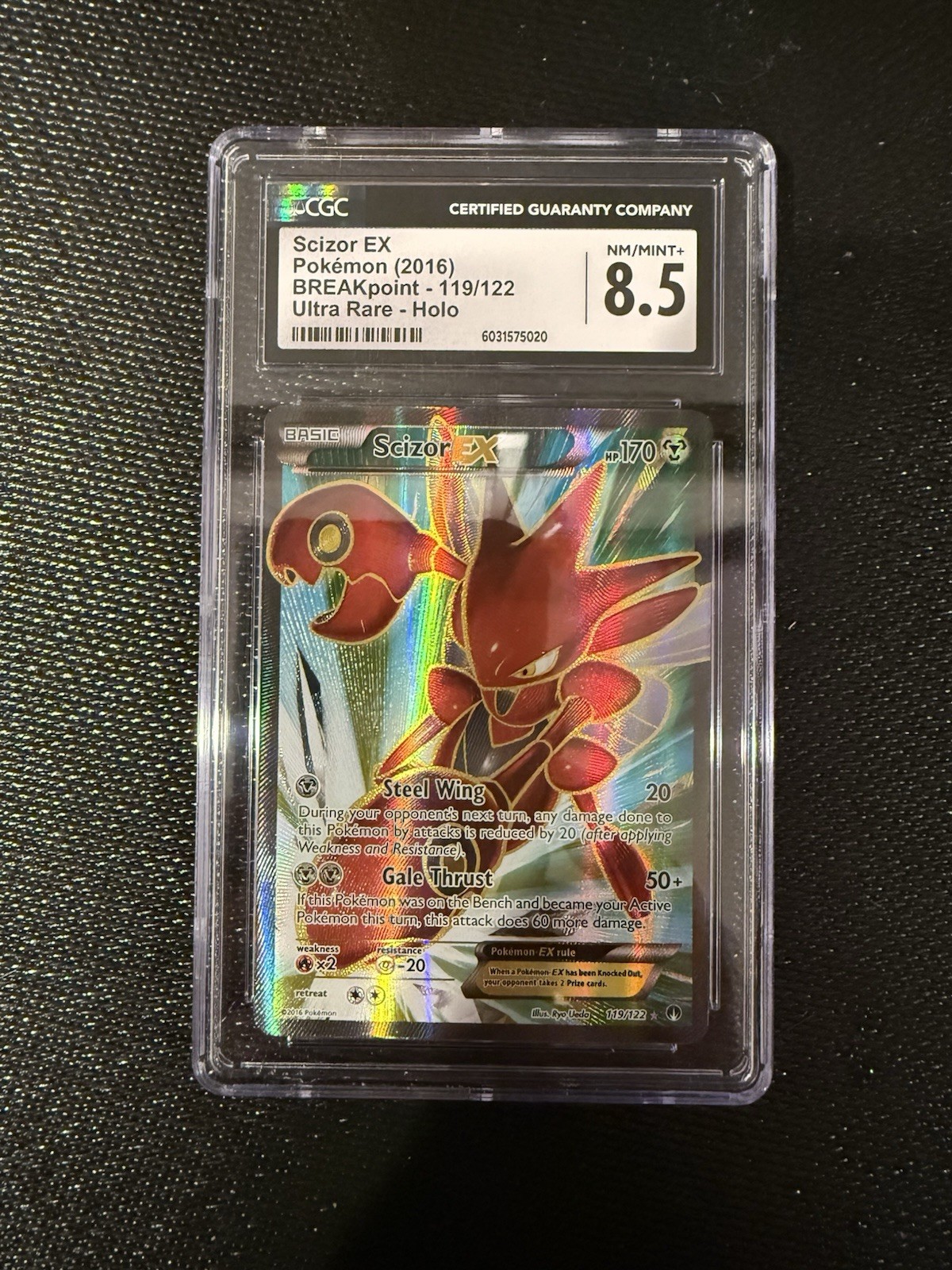 Scizor EX Full Art Holo XY 2016 Pokemon Breakpoint 119/122 CGC 8.5