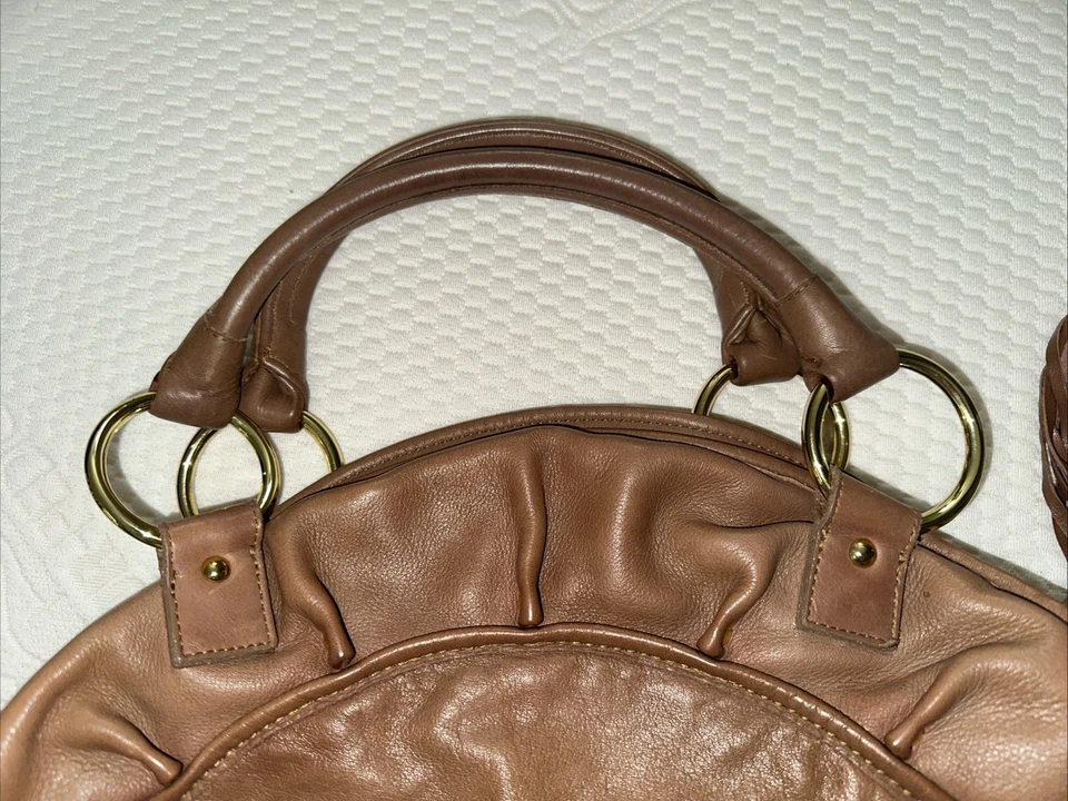Bulga Medium Brown Half Dome Leather Tote Bag - Image 2 of 4