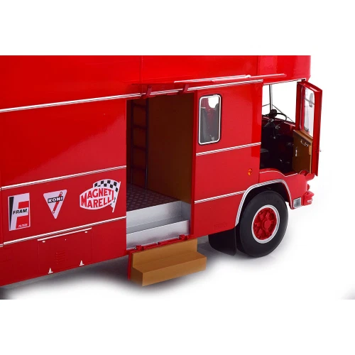 FIAT OM 150 ROLFO FERRARI RACE TRANSPORTER 1967 RED 1:18 Cmr Classic Model Repli - Immagine 4 di 4