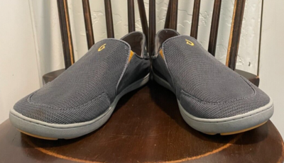 Olukai Nohea Mesh Men\'s Gray Orange Slip On Slide Boat Deck  10188-4242 USM8 Olukai Nohea Mesh Men main image 3