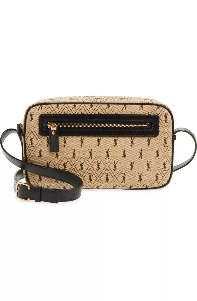 saint laurent monogram canvas camera bag