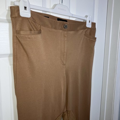 Talbots Equestrian Riding Pants 14 Tan Camel Skinny Ankle Suede Patches Stretch - Picture 8 of 22