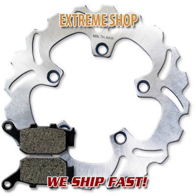 のん Yamaha Rear Brake Rotor+Pads FZ6R (2009-2017) XJ6 Diversion 600 N