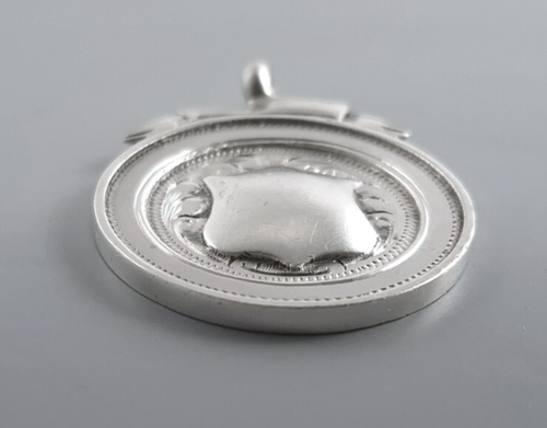 ANTIQUE STERLING SILVER POCKET WATCH FOB MEDAL HALLMARK BIRMINGHAM 1928 - Picture 15 of 24