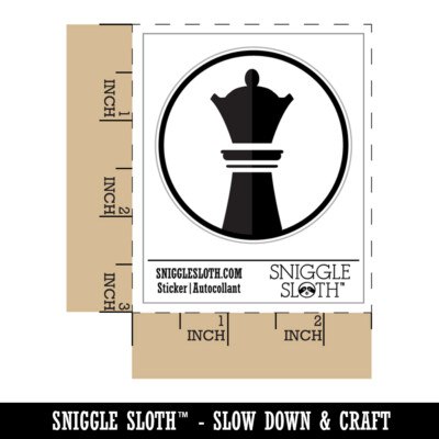Chess Piece Black Queen Laptop Water Bottle Sticker 5 Pack