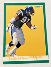 1991 Fleer NFL Trading Card #177 Leslie O'Neal San Diego Chargers