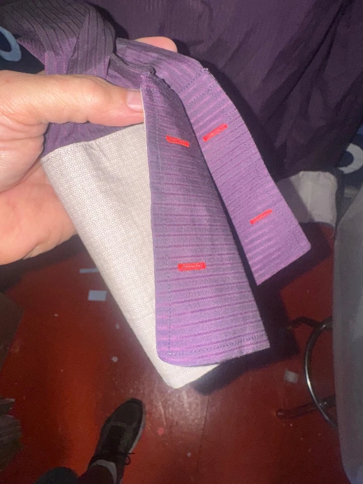 Camisa de vestir Takumi L para hombre L camisa de vestir con puños plegables Foto 3 de 4