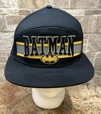Six Flags DC Comics Batman Adjustable Snapback Baseball Hat Cap EUC