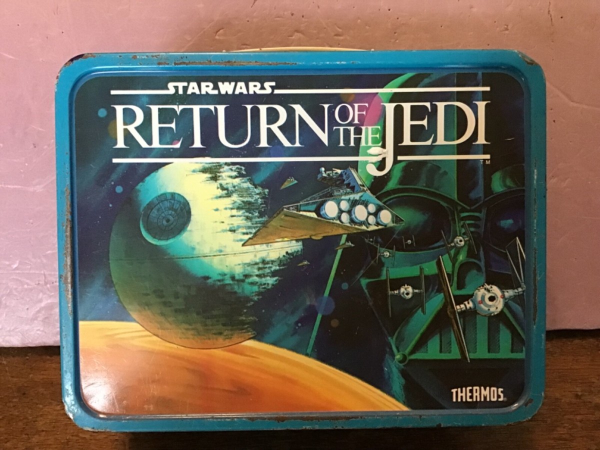 Star Wars RETURN OF THE JEDI Vintage Metal LUNCH BOX w/Original
