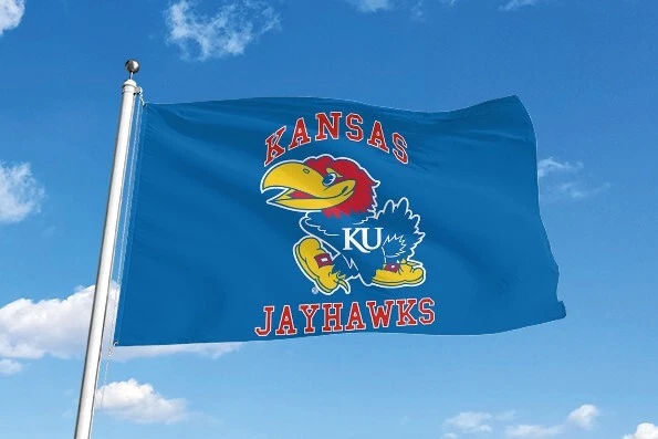 KANSAS JAYHAWKS 3'X5' FLAG BANNER ***100% FULL COLOR ON BOTH SIDES OF FLAG*** - Image 2 of 4