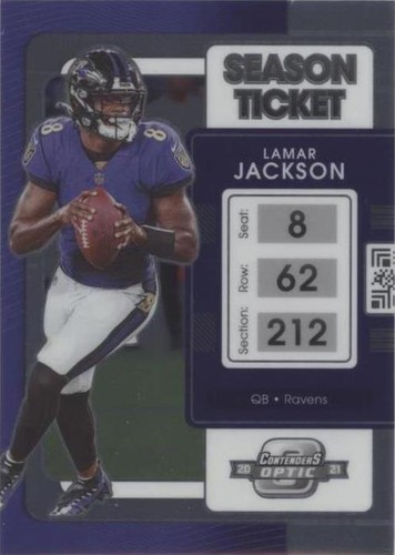 Lamar Jackson 2021 Panini Contenders Optic /10 Splitting Image PSA