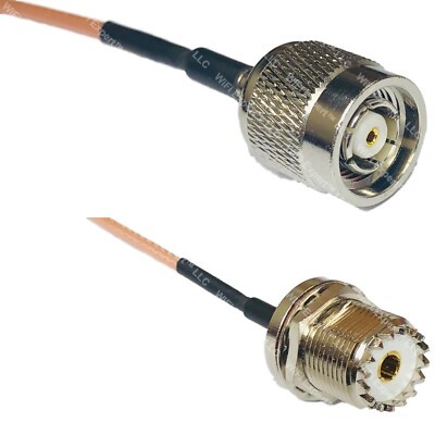 RG316 RP-TNC MALE to UHF Female BULKHEAD RF Cable Rapid-SHIP LOT