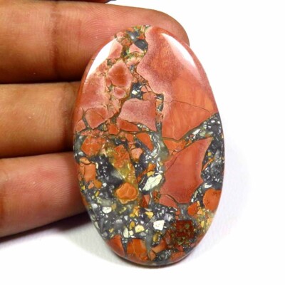 Maligano Jasper Cabochon Oval Edelstein MG-167 42x26x3mm 30 Cts