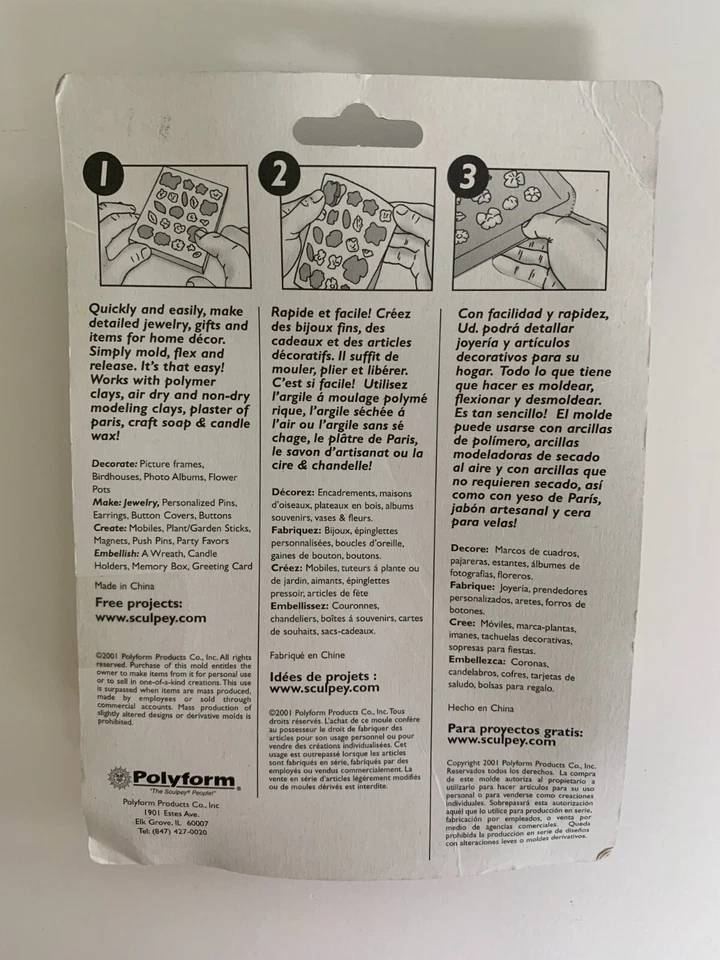 Molde de empuje flexible Sculpey APM37 azulejos del alfabeto  Foto 2 de 2