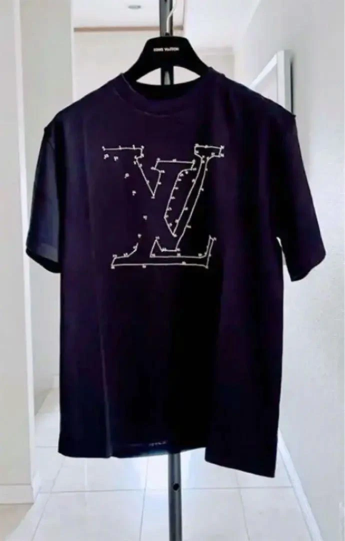 Louis Vuitton Graphic Hand Painted Logo T-Shirt – Designer