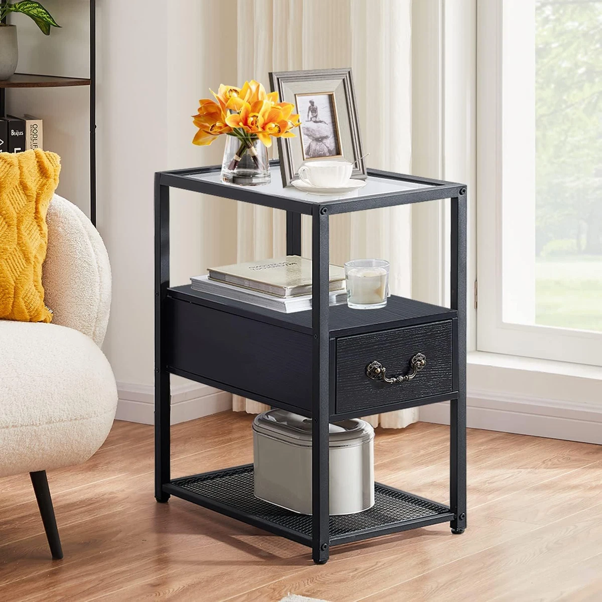 Narrow nightstand sale modern