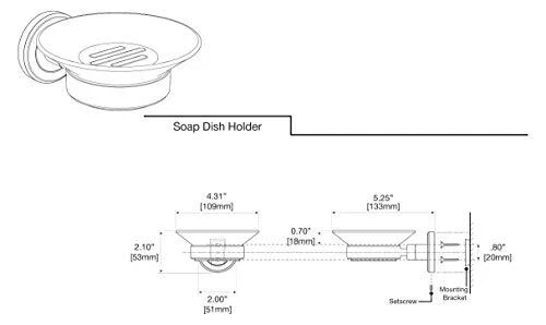 1940 Latitude II, Soap Dish Holder, Chrome and White Combo | Wall Mounted Por... - Image 3 of 3