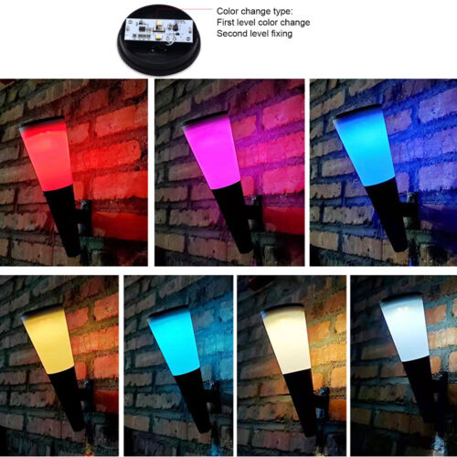 (Rgb Bunt) Solar Wandlampe RGBW Bunt Automatischer Farbwechsel Wanddekor EU FA - Bild 12 von 24