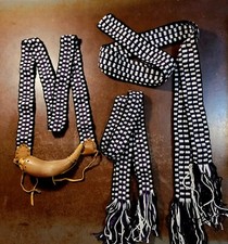 Inkle Loom Woven Sash, Garters  Powderhorn Strap For Historical Reenactment