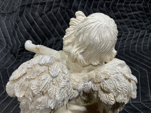 Vintage Ceramic Angel Music Box Plays Amazing Grace 10" Figurine - Picture 7 of 13