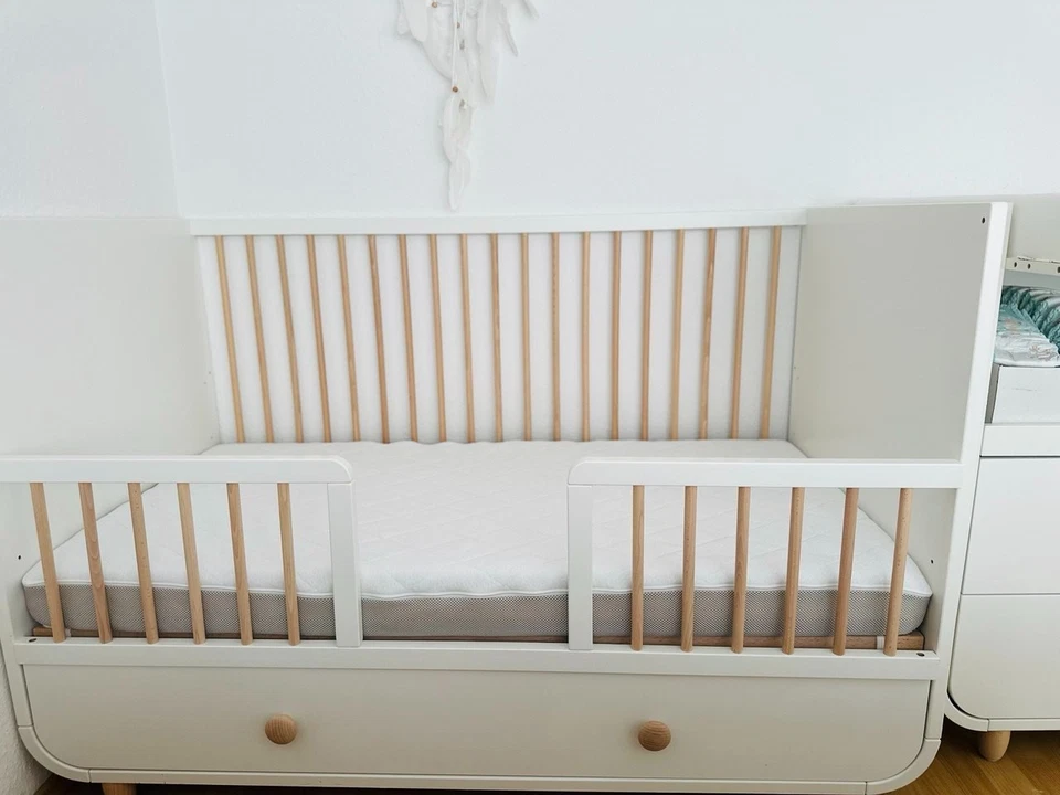 MYLLRA Babybett mit Schubfach, weiß, 70x140 cm - Bild 4 von 4