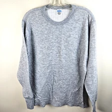 Vintage Ultra Therm Shirt Sz Large Grey Wool Blend Double Layer Thermal USA 90s