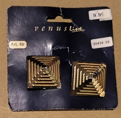 Ohrringe, Clip, Farbe Gold, 3x3cm, neuwertiger Zustand mit OVP