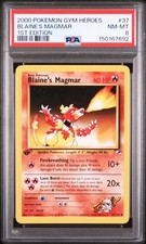 Blaine's Magmar 37/132 1st Edition Gym Heroes Pokemon PSA 8 on eBay