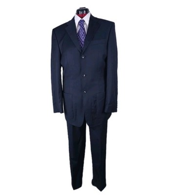 BÄUMLER Anzug Slim 98/48 Schurwolle Blau Premium Line *TOP*