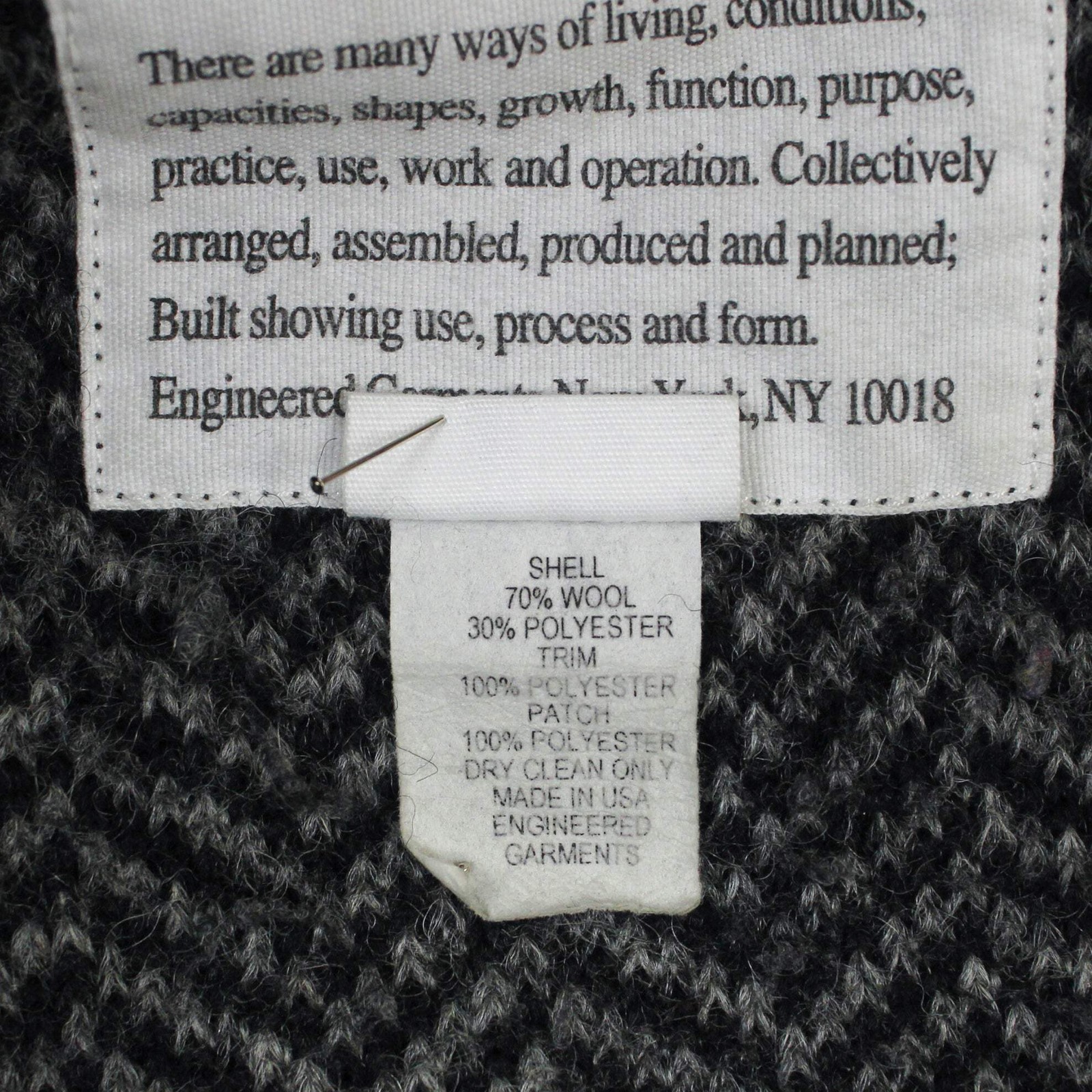 Engineered Garments Gray Herringbone Wool Belted … - image 5