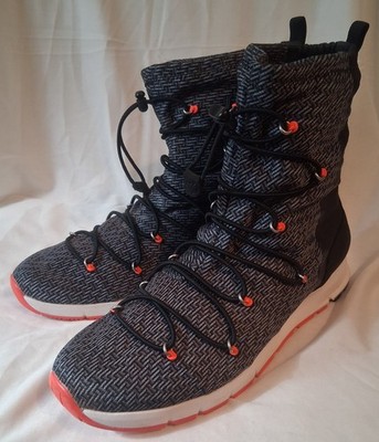 Under Armour Women's Charged All Around Knit Boot-Style Blk/White Sneakers Sz 9