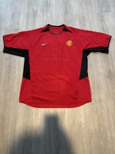 MANCHESTER UNITED 2002 2004 HOME FOOTBALL SHIRT SOCCER JERSEY #7 BECKHAM NIKE L