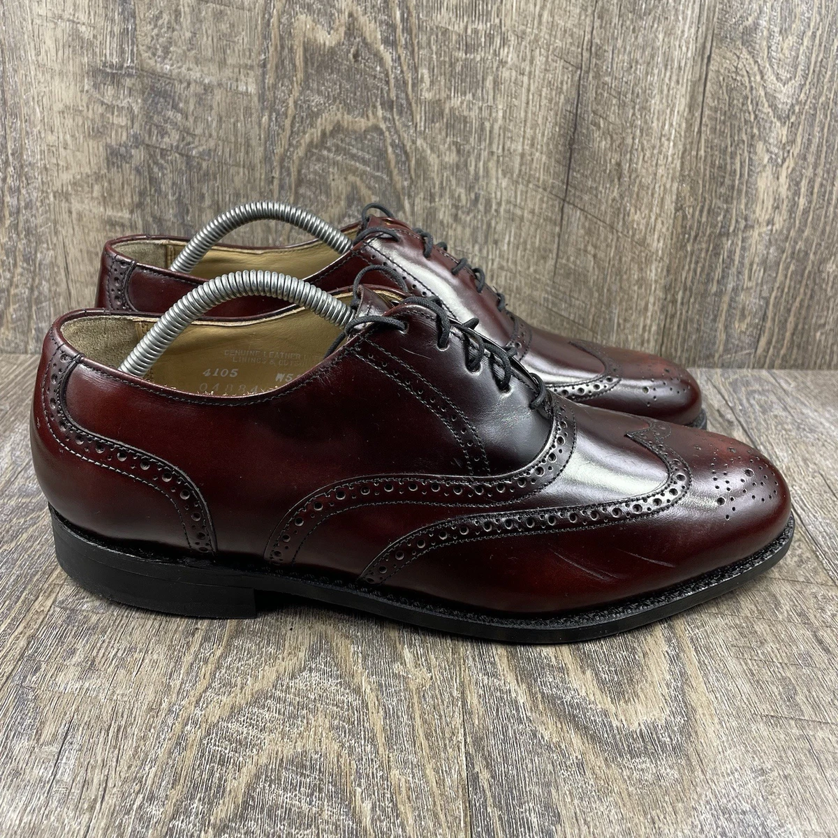 Thom McAn Brogue Leather Wingtip Derby Dress Shoes Men\'s Footwear Sz 9.5 W Dress Men main image 2