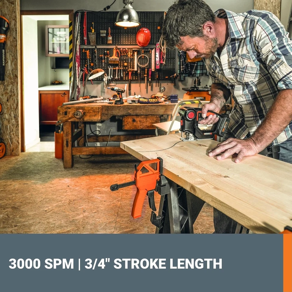 Sierra caladora y recíproca inalámbrica WX550L Worx Axis 20V PowerShare Foto 4 de 4