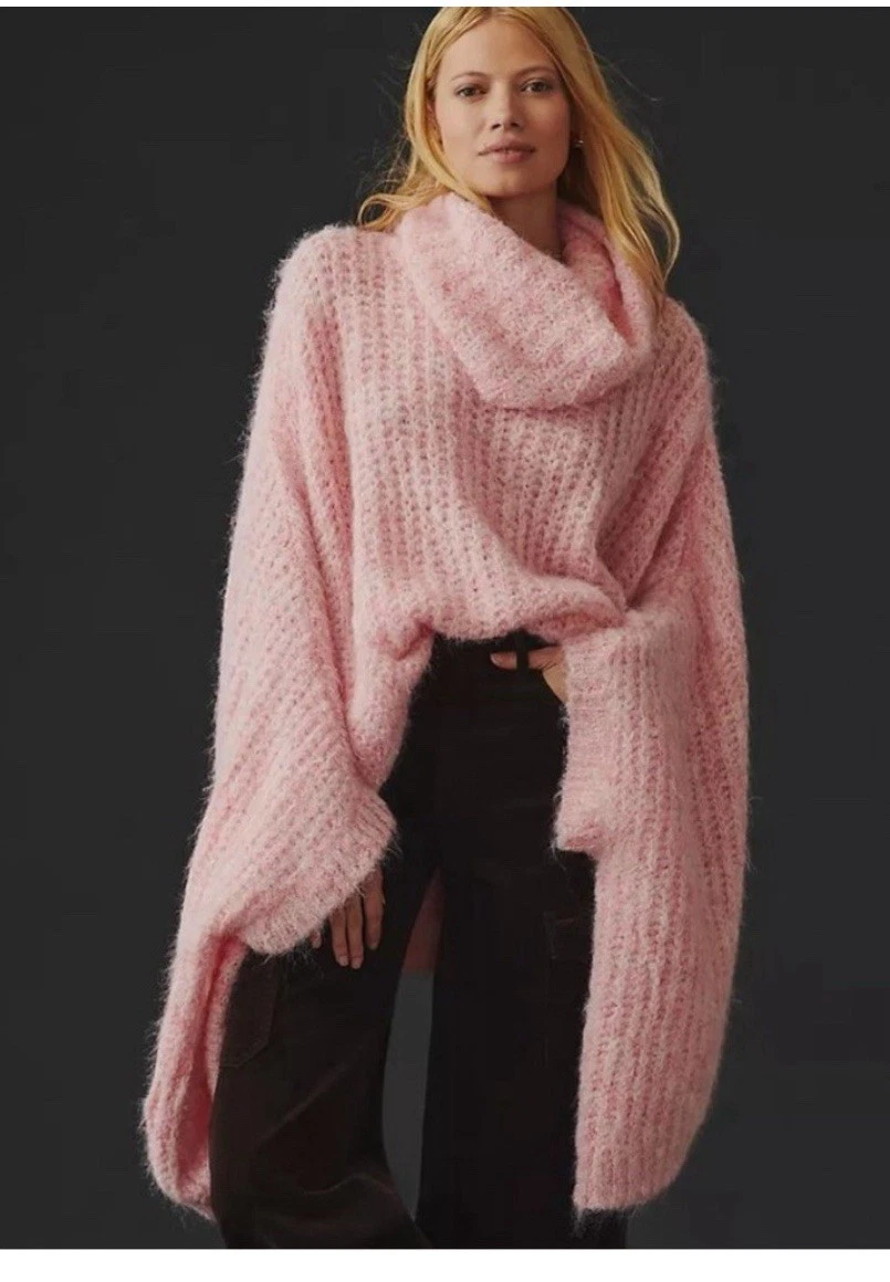 Anthropologie Pink Sweater Cape Poncho One Size Oversized Lightweight Cozy Soft
Opens in a new windo