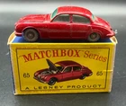 Vintage Original Boxed Lesney Matchbox #65 Jaguar 3.8 Sedan Die-Cast Car