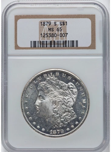 1879 S $1 MORGAN SILVER DOLLAR NGC MS 65-LUSTROUS WHITE GEM-!!!!!!!!!!!!!!!!!!!!