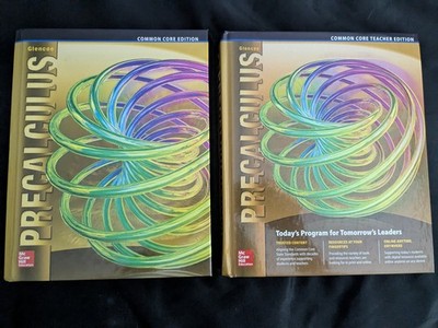 Glencoe Precalculus Teacher Edition + Student Textbook Unused John A Carter