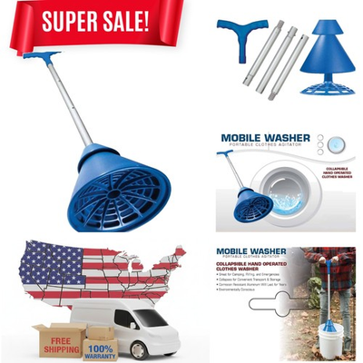 #ad #ad Compact Mobile Washer Lightweight 1.25 lb Clothes Agitator with Push Button $68.39