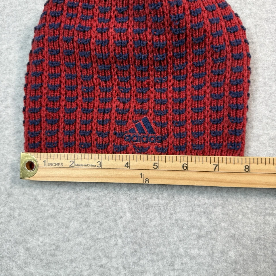 Adidas Real Salt Lake MLS Soccer Beanie OSFM Red Blue Knit Unlined - Image 3 of 4