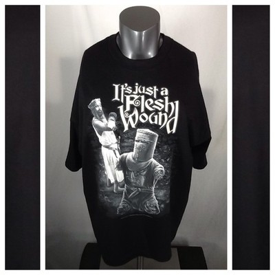 Vintage 2005 Monty Python Humor T Shirt (2XL) Killer Rabbit Comedy Show Horror