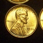 1936-P BU - SOLID LINCOLN WHEAT CENT - NICE COLOR & DETAILS - SEE PICS!!