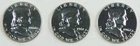 1960 1961 1962 50c Proof Franklin Silver Half Dollars C4440