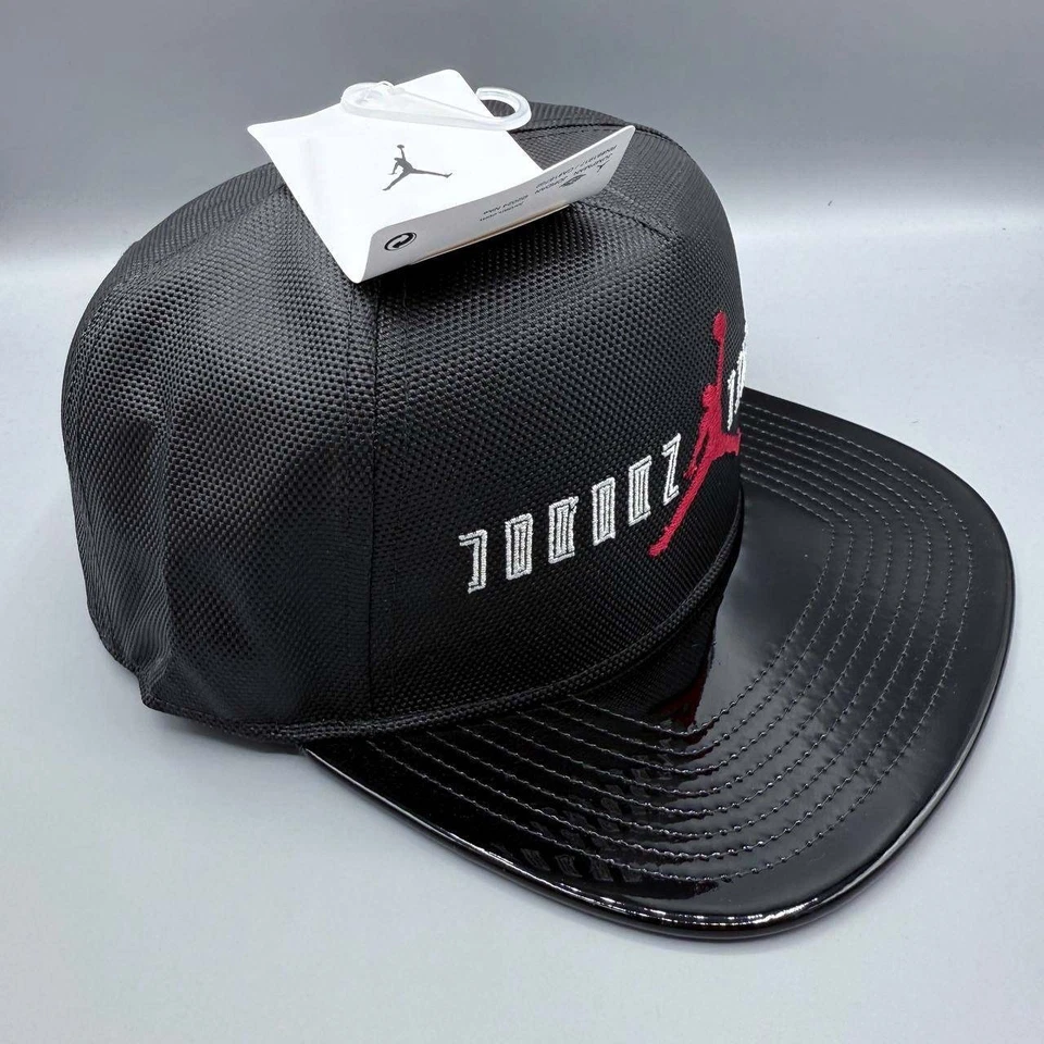 Air Jordan J11 Hat Kids 8-20 Black Red Jumpman Snap Back Pro Cap New - Image 4 of 4