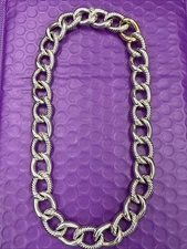 ❤️ David Yurman Sterling Yellow Gold 18k Oval Chain Link Necklace (2365)