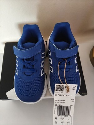 adidas X_PLRPATH EL I Kids Sneaker Hook & Loop Mesh Blue/White/Red 6K JQ1950