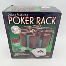 Poker Chip Rack Cardinal Revolving Holder w Playing Cards and Poker Chips NEW